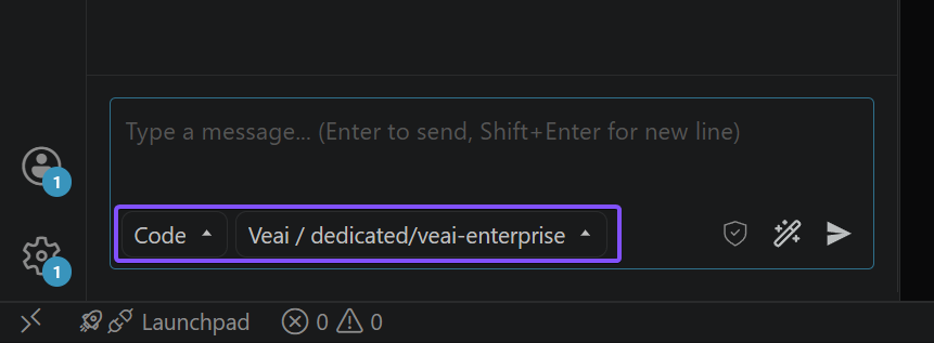KiloCode select model