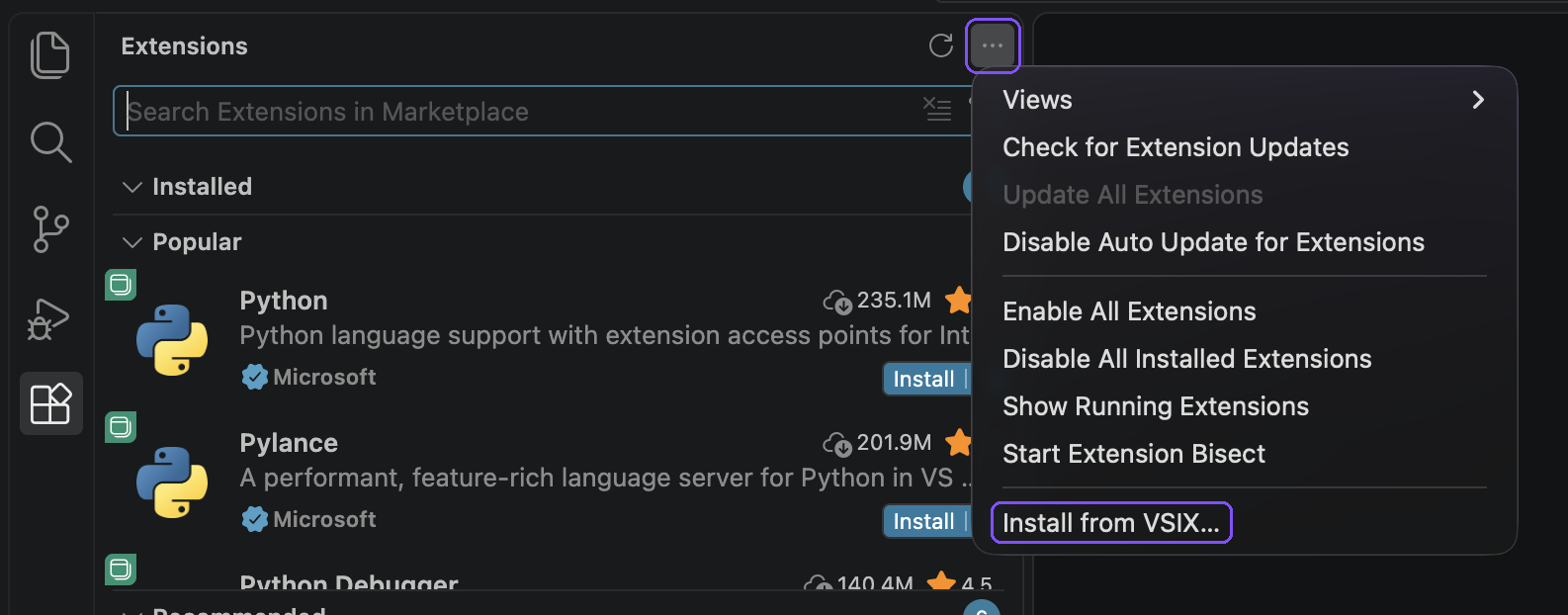 SourceCraft Code Assistant: установка плагина из VSIX